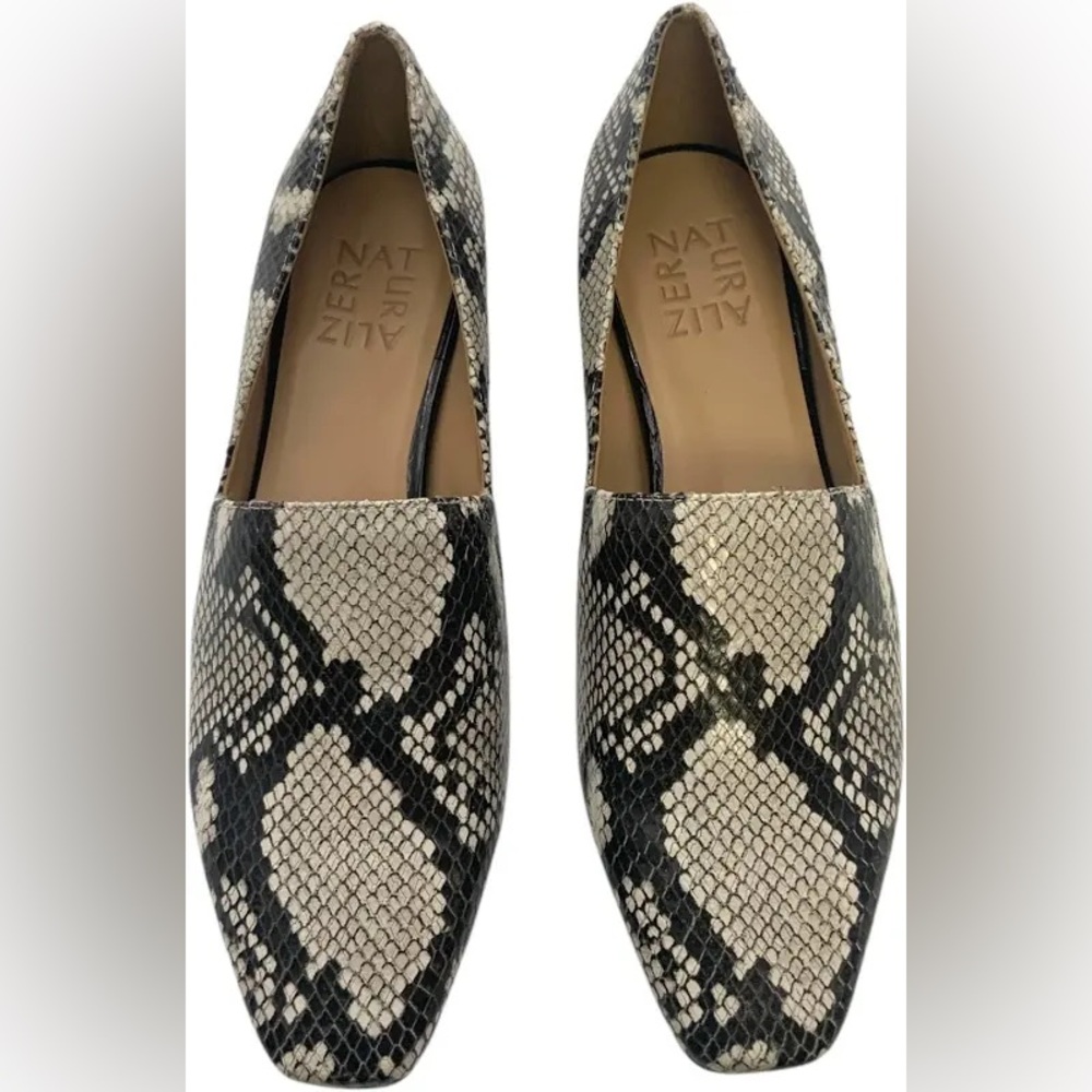 Naturalizer Collette Alabaster Snakeskin Leather Loafer 8.5 EUC - Picture 1 of 10